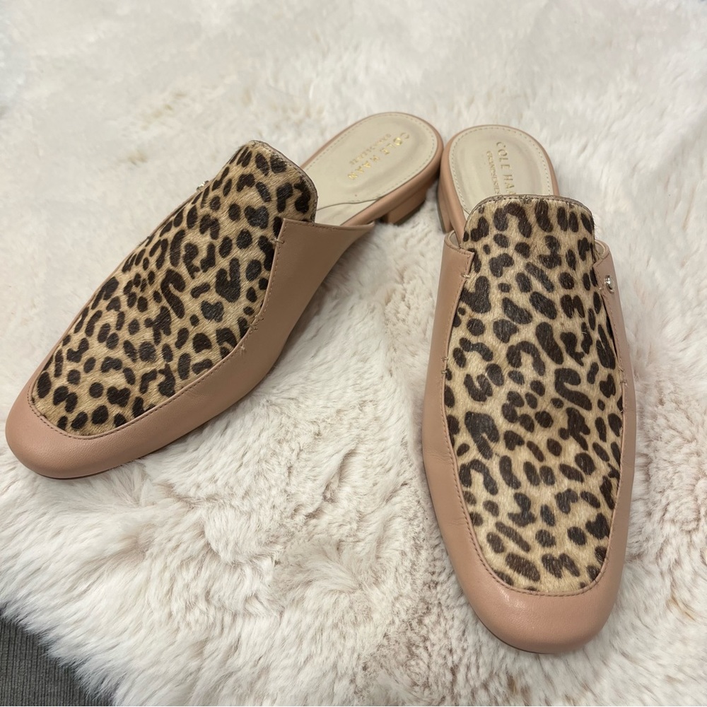 Cole Haan Ryan Cheetah Mules Size 9.5